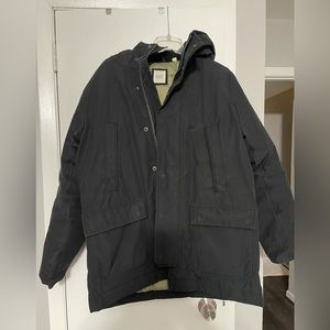 Gap Men’s Heavy Winter Parka with Hood- Black